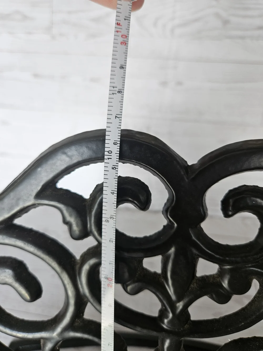 Ornate Black Cast Iron Cookbook Holder Stand - Vintage Scrollwork Recipe Base